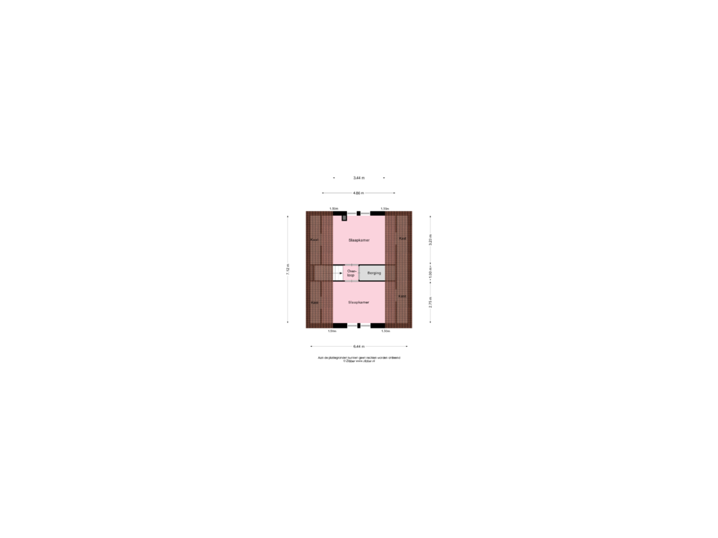 View floorplan of Eerste verdieping of De Rug 3-35