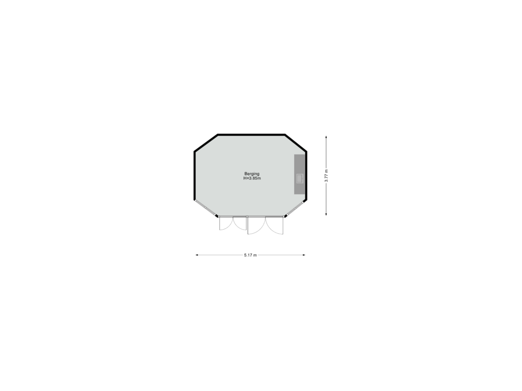 Bekijk plattegrond van Berging van Laan van Rozenburg 26