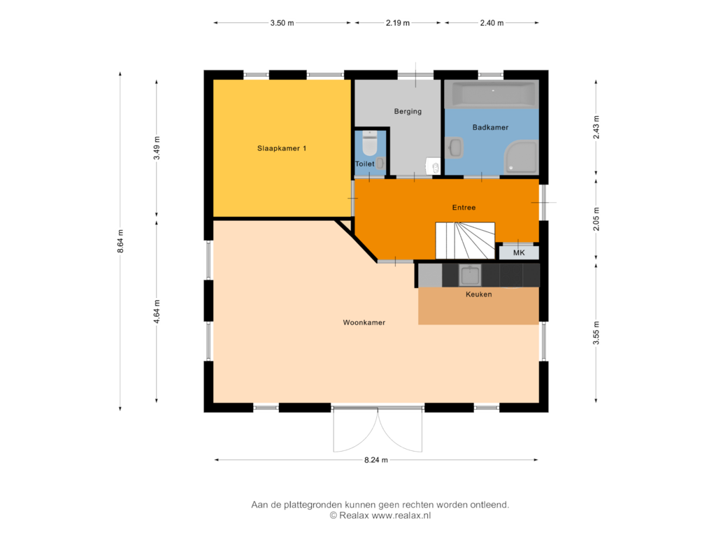 Bekijk plattegrond van Begane grond van Buinerweg 8-219