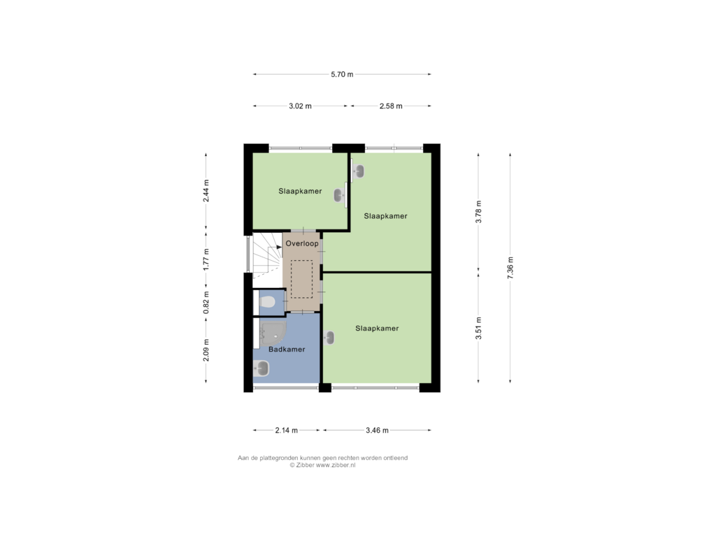 Bekijk plattegrond van Eerste verdieping van Egelantierlaan 27