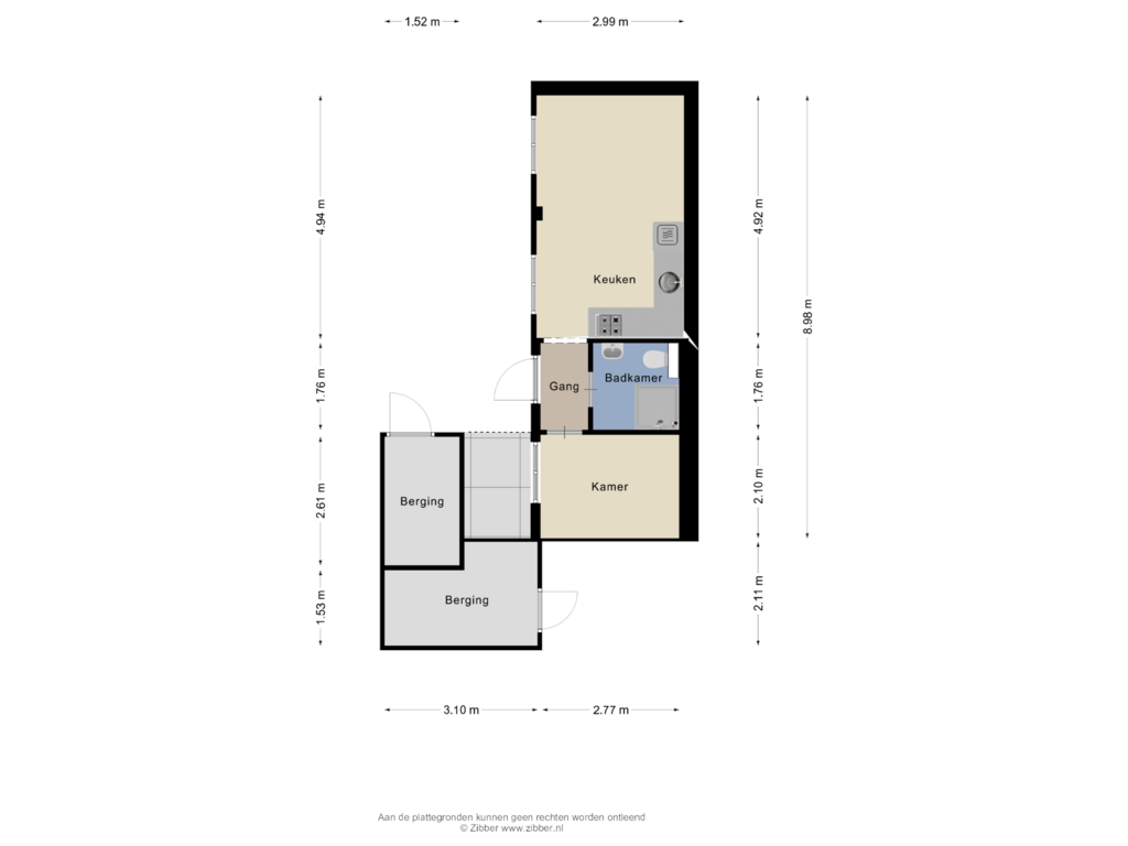 Bekijk plattegrond van Guesthouse van Egelantierlaan 27