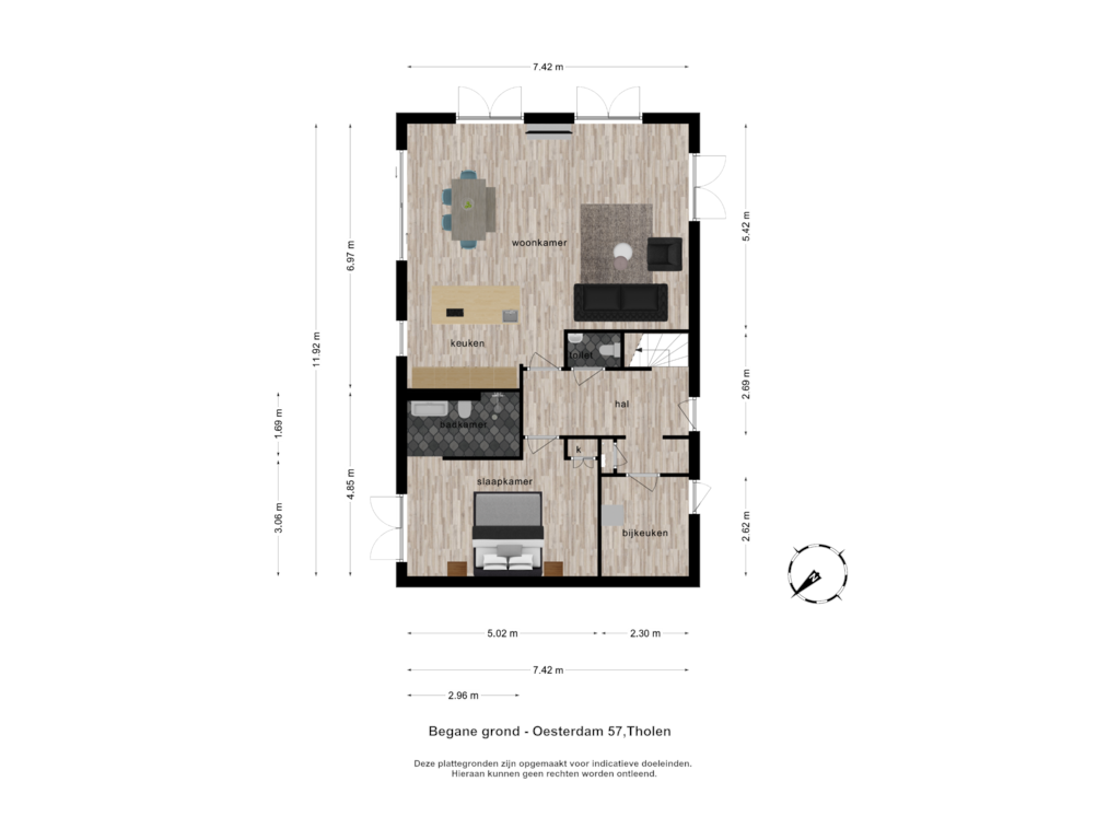 View floorplan of Begane grond of Oesterdam 57