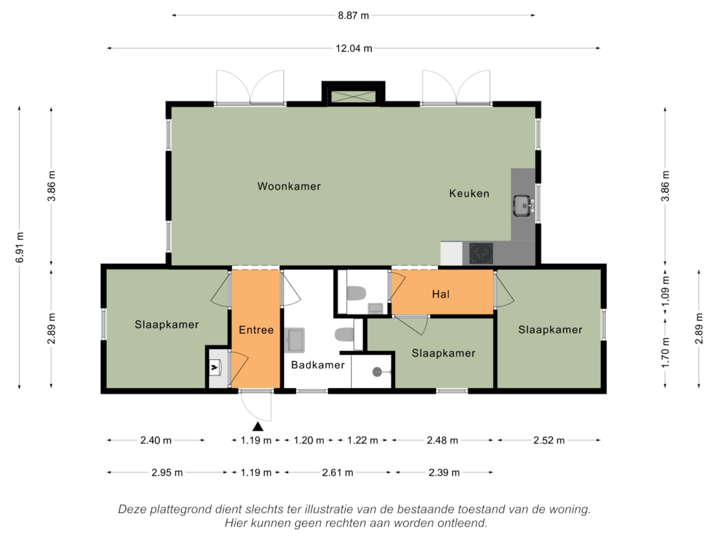 View floorplan of Begane Grond of Gasthuis 3-76