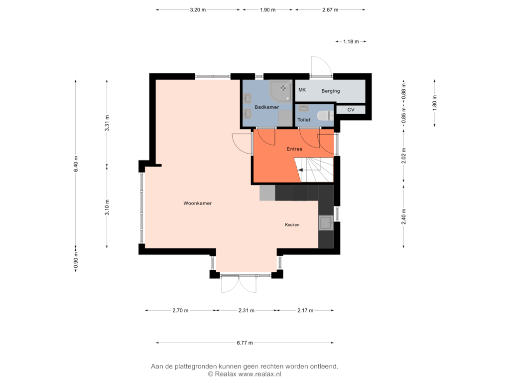 Bekijk plattegrond van Begane grond van Bruine Hoopsweg 6-Z257