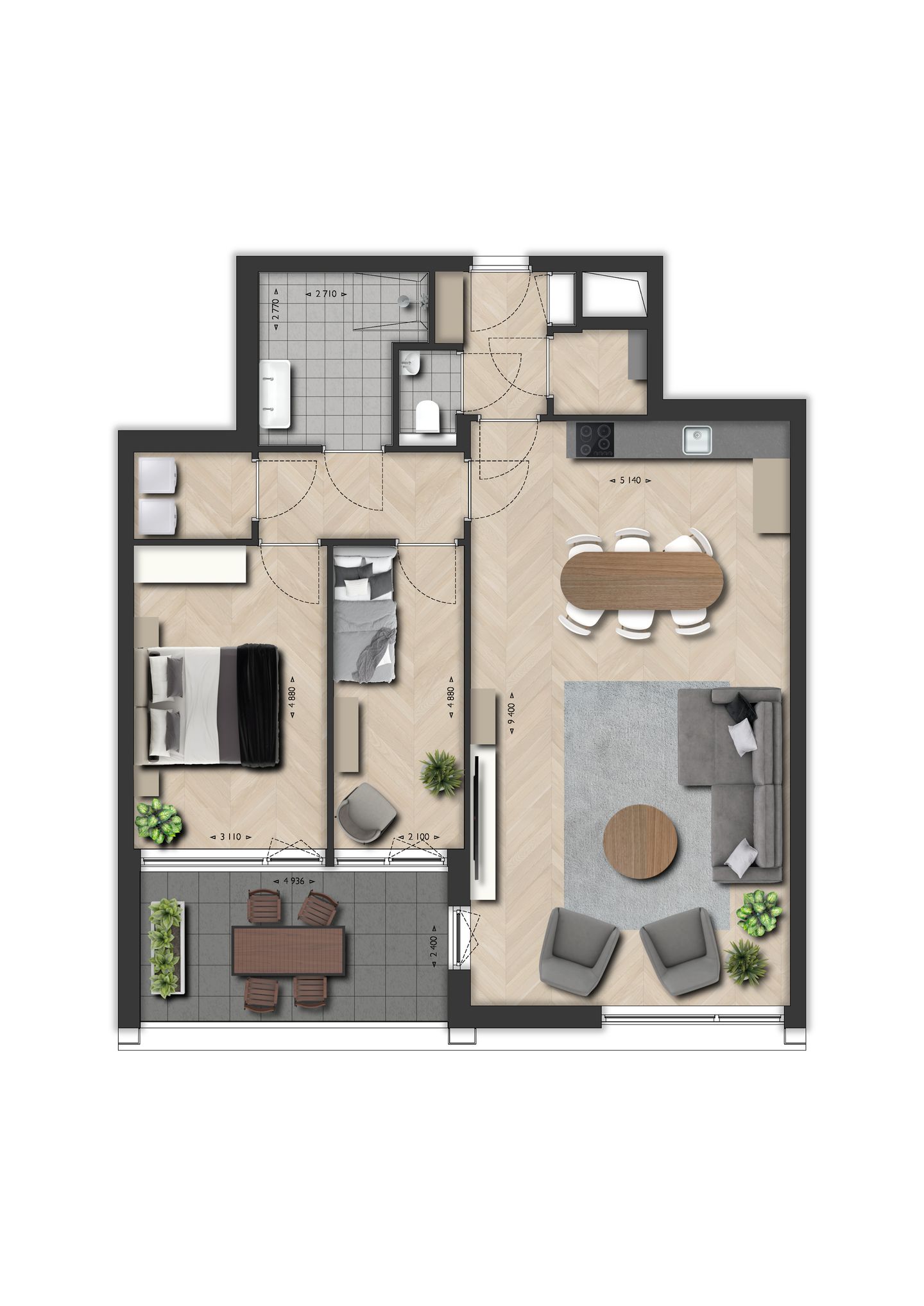 Foto 1 van Appartement James (Bouwnr. 5)