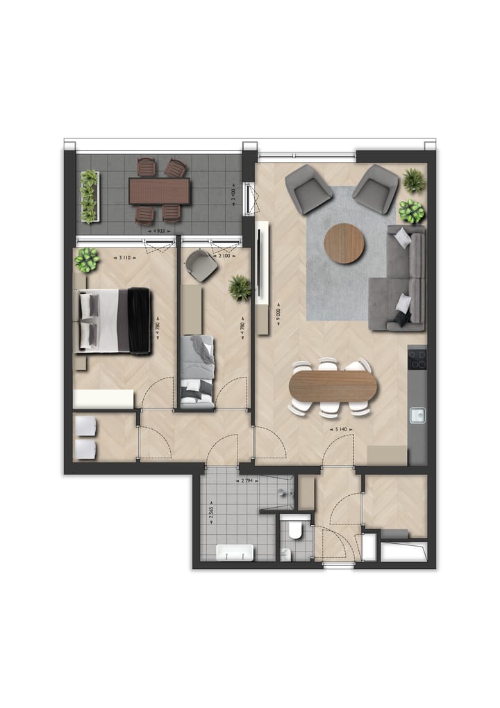 Foto 4 van Appartement James (Bouwnr. 8)