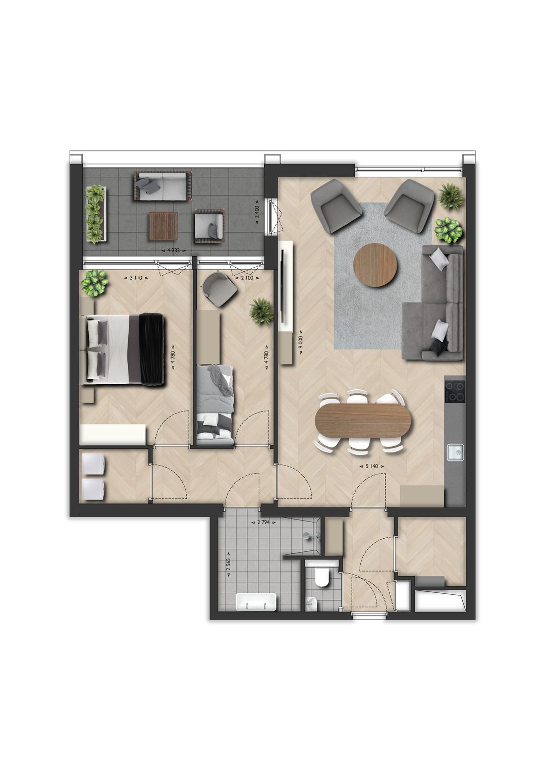 Foto 1 van Appartement James (Bouwnr. 20)