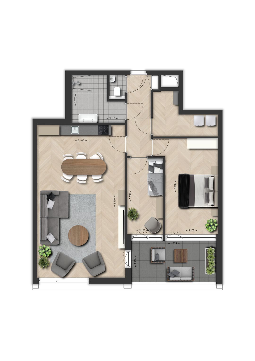 Foto 1 van Appartement James (Bouwnr. 23)