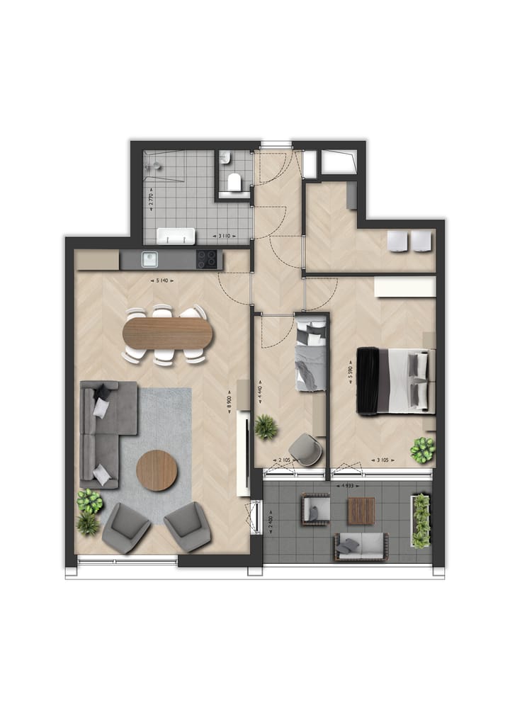 Foto 1 van Appartement James (Bouwnr. 23)