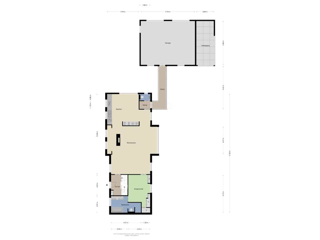 Bekijk plattegrond van Begane grond van Kapelstraat 28