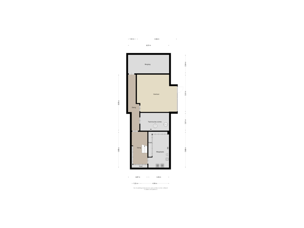 Bekijk plattegrond van Souterrain van Kapelstraat 28