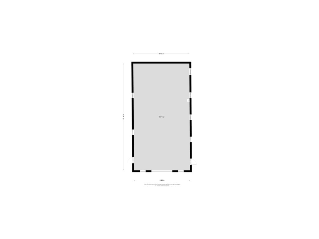 View floorplan of Garage of Kapelstraat 28