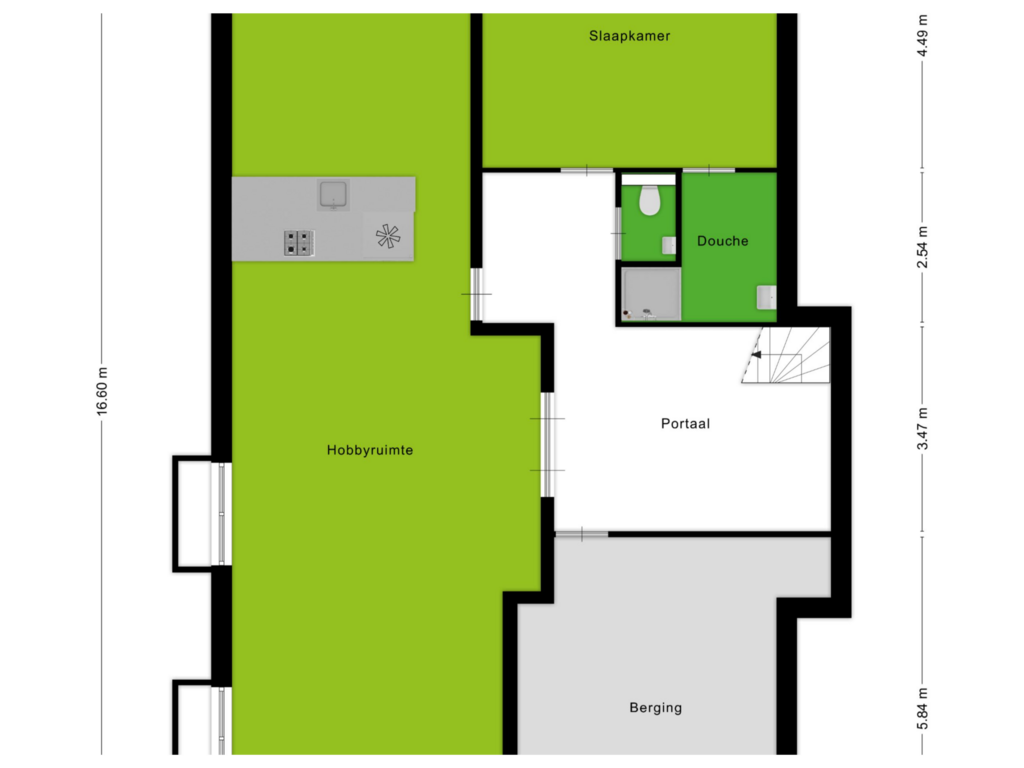 View floorplan of Souterrain of Noordweg 439