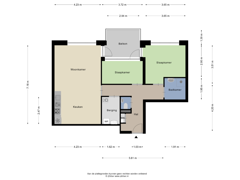 Bekijk plattegrond van Appartement van Sluisplein 28-C