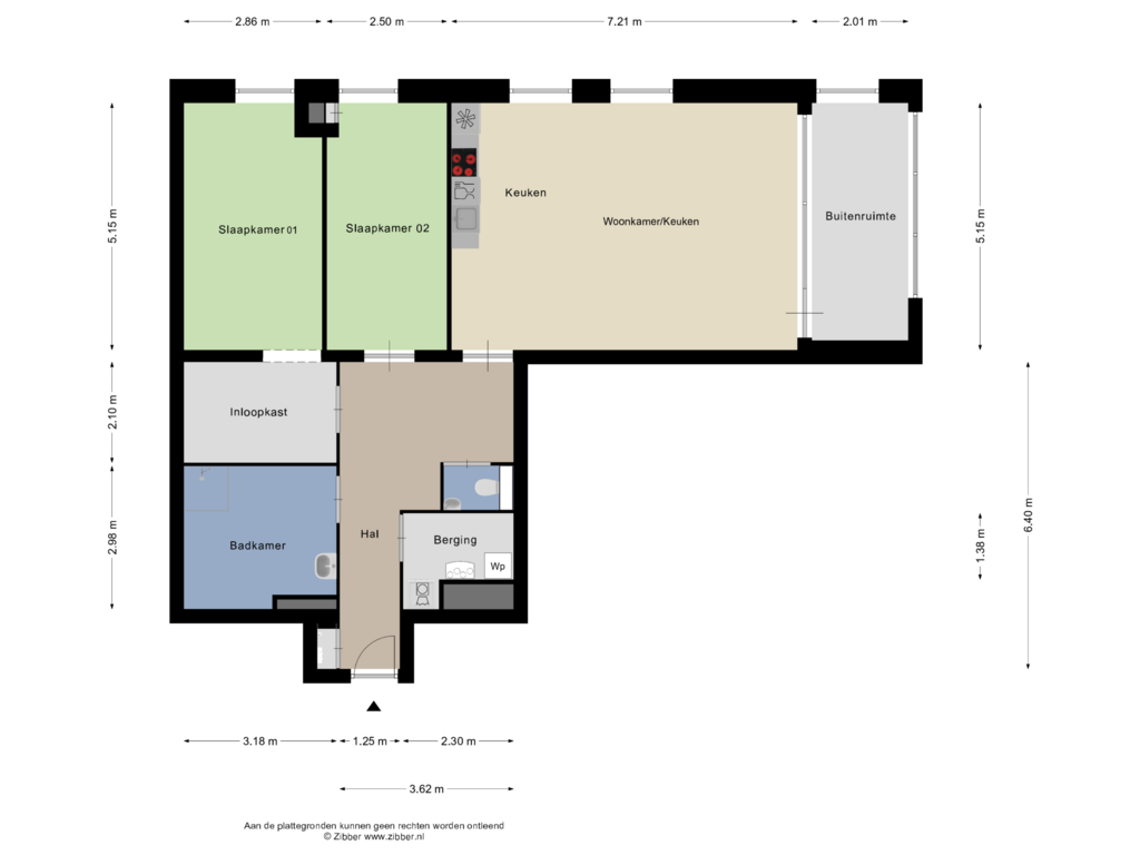 View floorplan of Appartement of Sluisplein 31-A