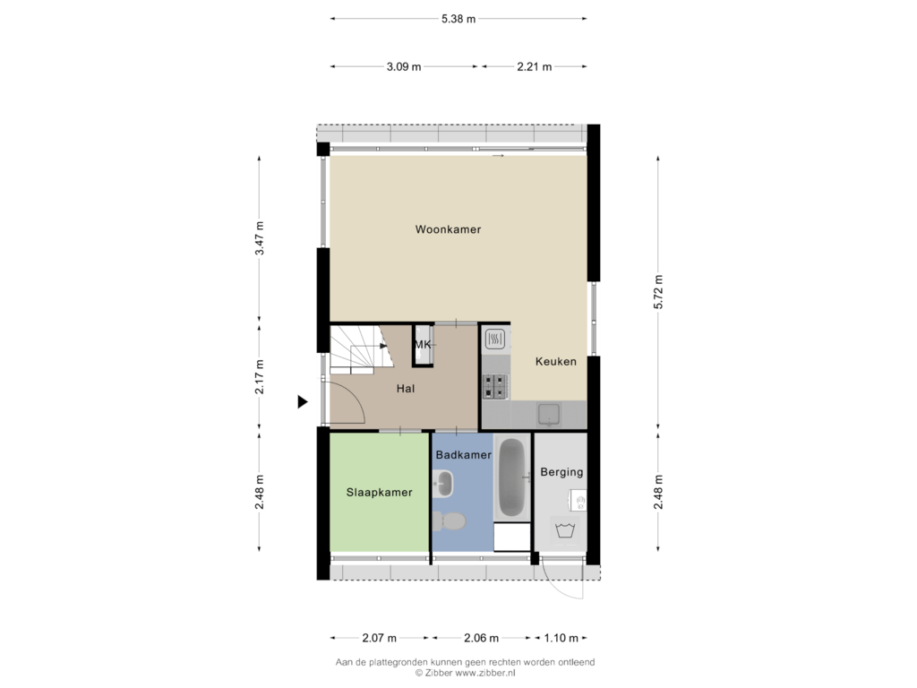 View floorplan of Begane grond of Paviljoenweg 2-H83