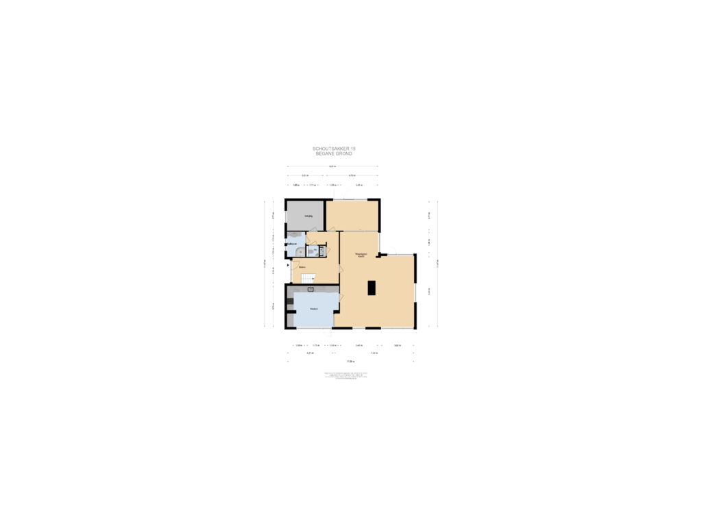 View floorplan of Begane Grond of Schoutsakker 15