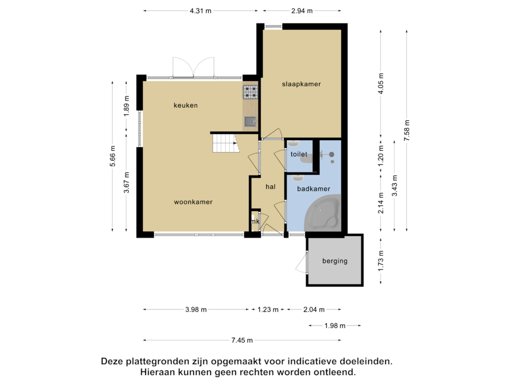 Bekijk plattegrond van Begane grond van De Bloemert 1-47