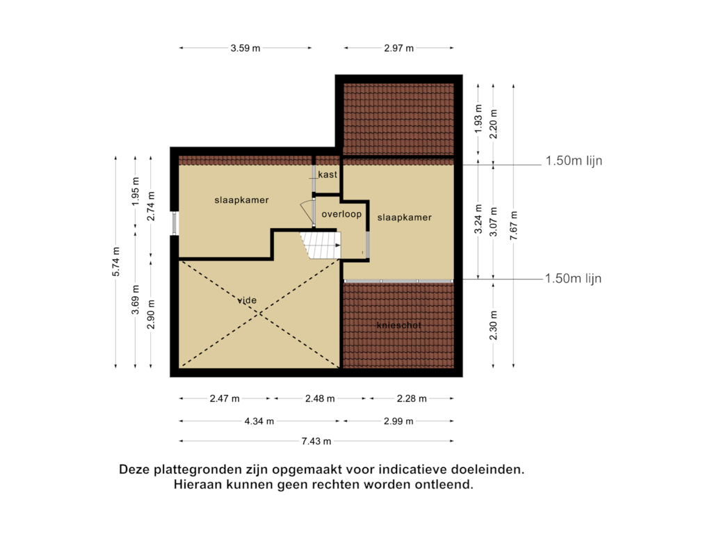 Bekijk plattegrond van 1e verdieping van De Bloemert 1-47