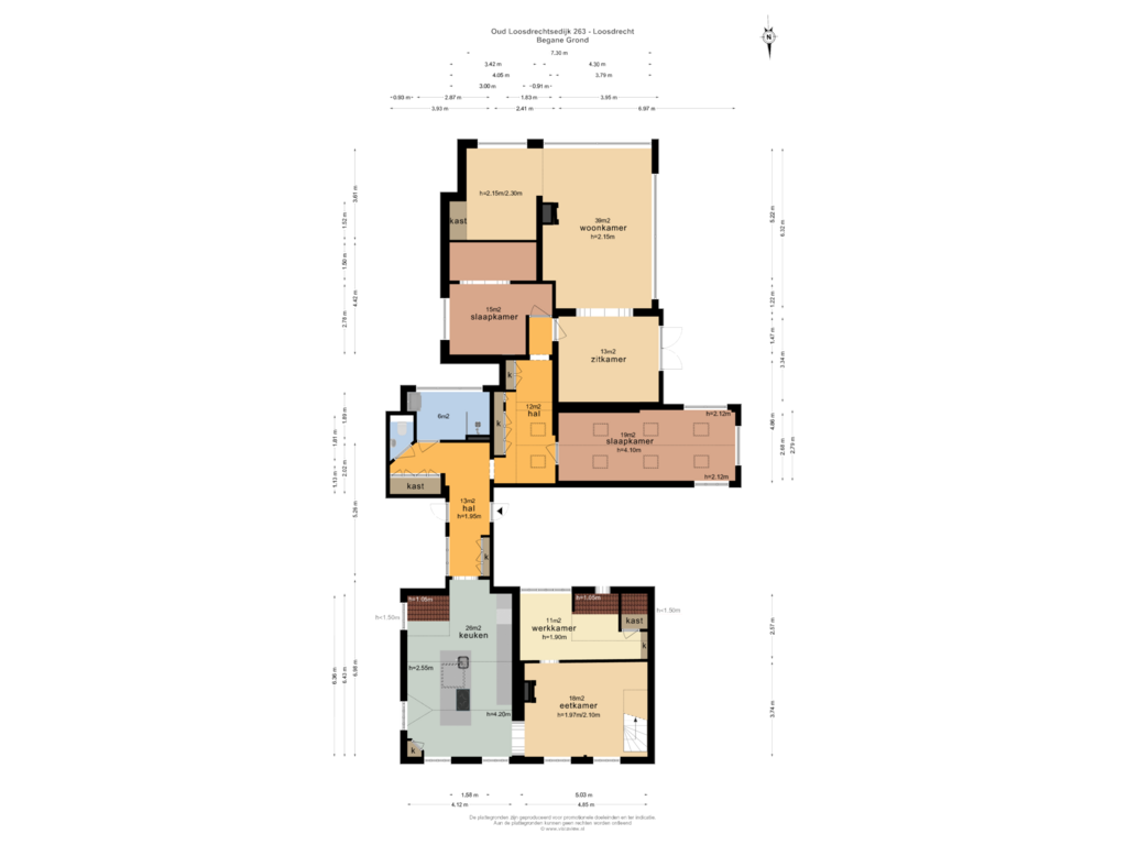 Bekijk plattegrond van BEGANE GROND van Oud-Loosdrechtsedijk 263