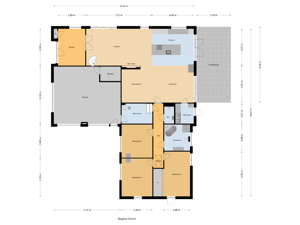 Bekijk plattegrond van Begane Grond van Groenstraat 1