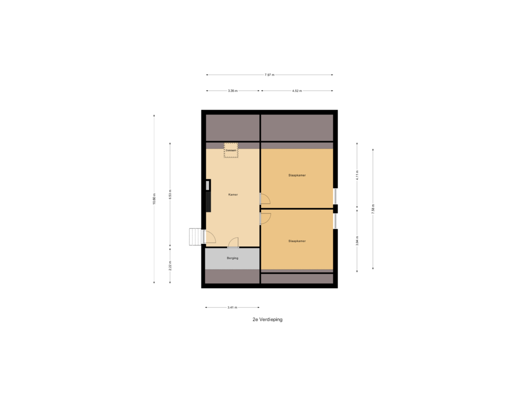 Bekijk plattegrond van 2e Verdieping van Groenstraat 1