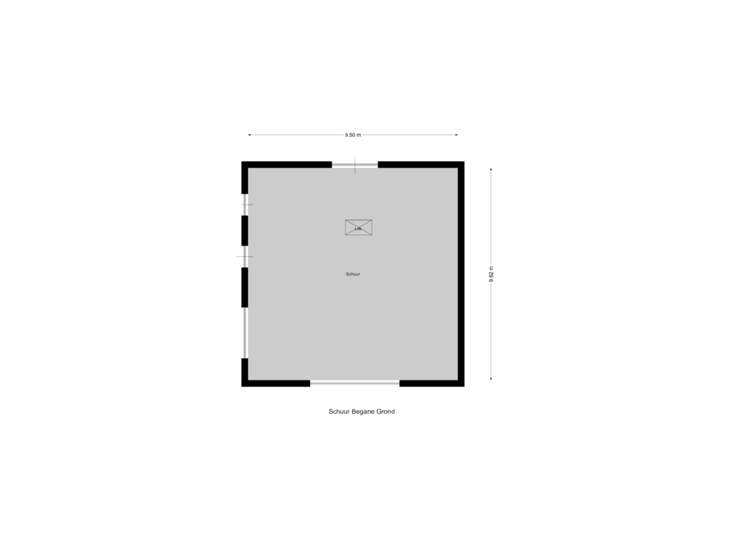 Bekijk plattegrond van Schuur Begane Grond van Groenstraat 1