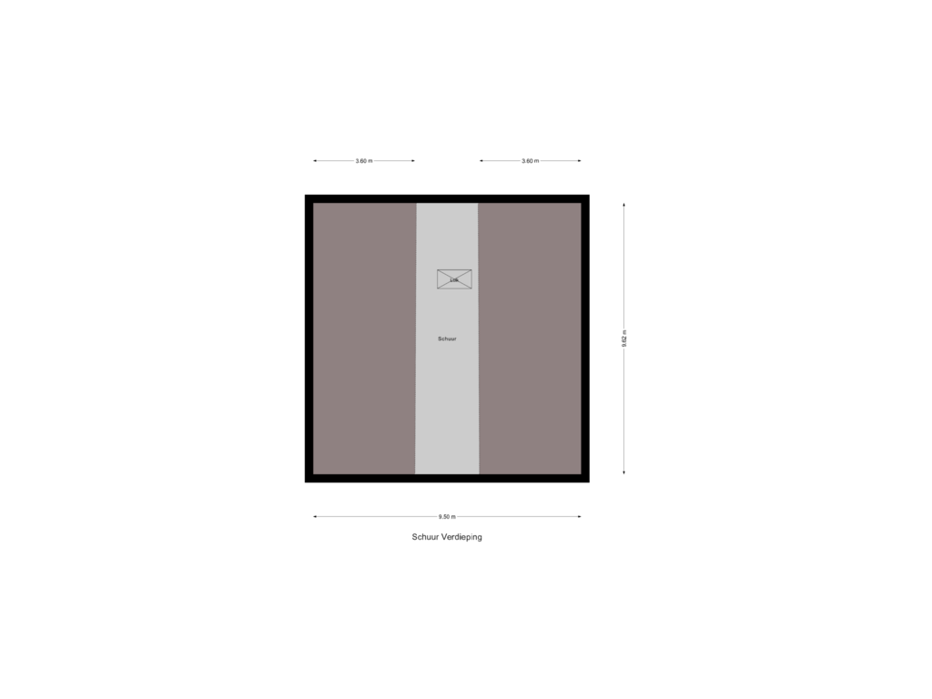 Bekijk plattegrond van Schuur Verdieping van Groenstraat 1