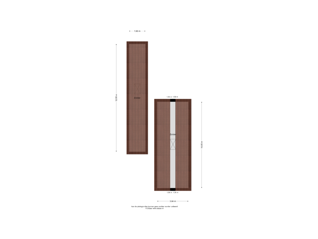 View floorplan of Zolder of Schouw 41