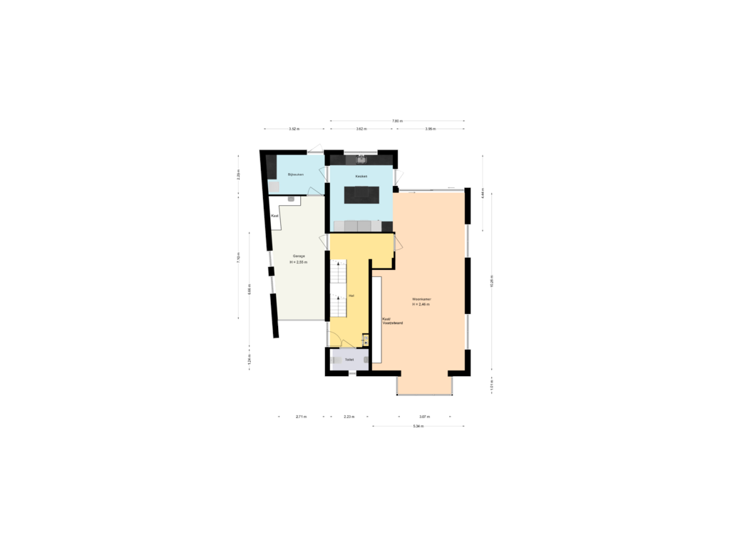 Bekijk plattegrond van Begane grond van Heidserparklaan 6