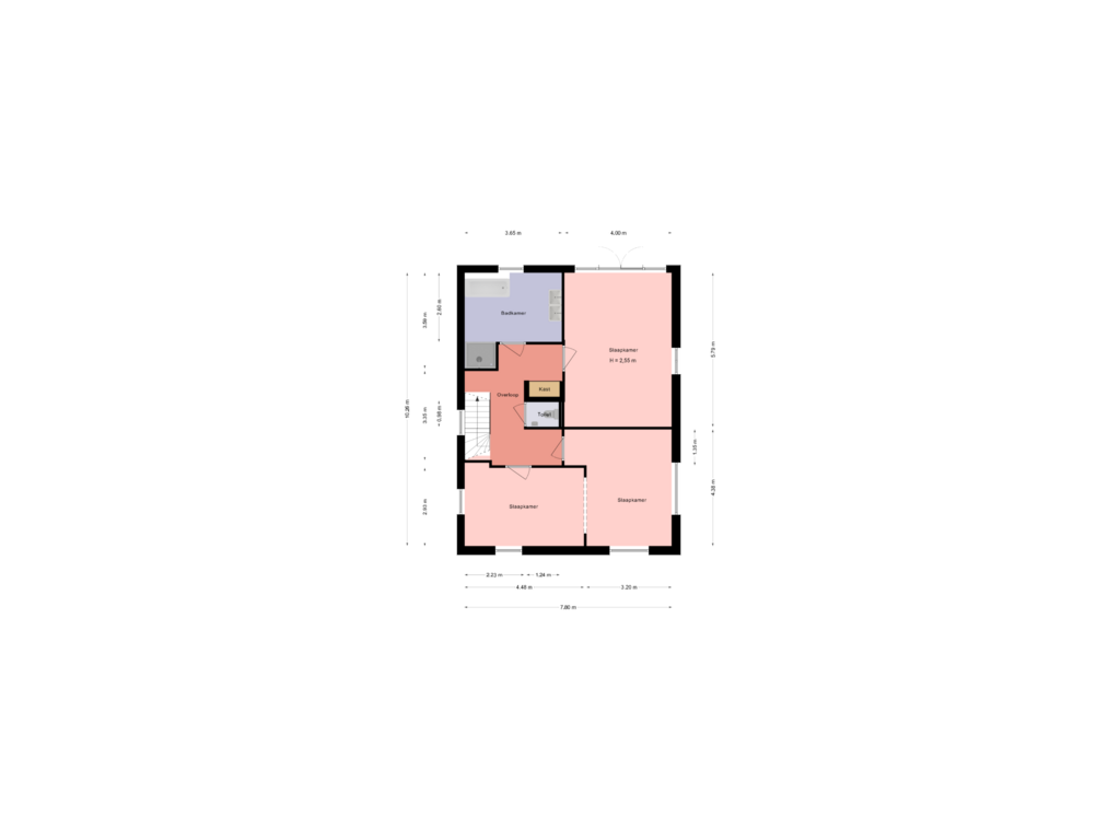 Bekijk plattegrond van 1e Verdieping van Heidserparklaan 6