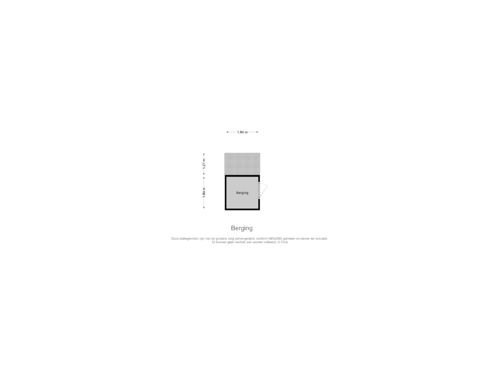 View floorplan of Berging of Koeweg 16-207