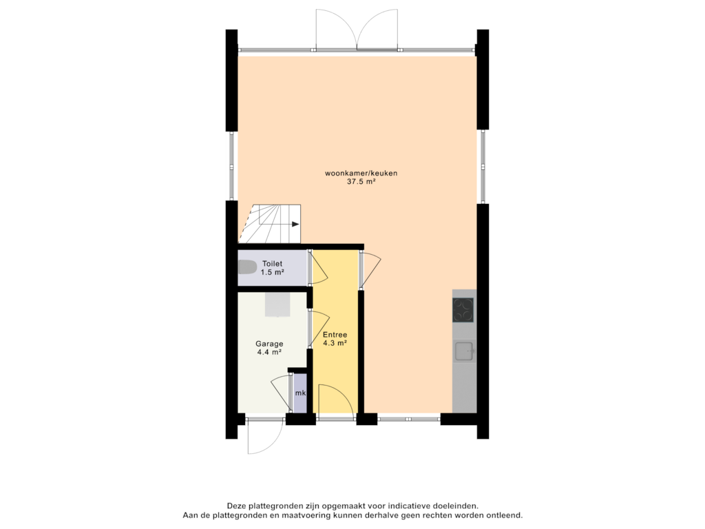 Bekijk plattegrond van Begane grond type Scheene van A. de Graafweg