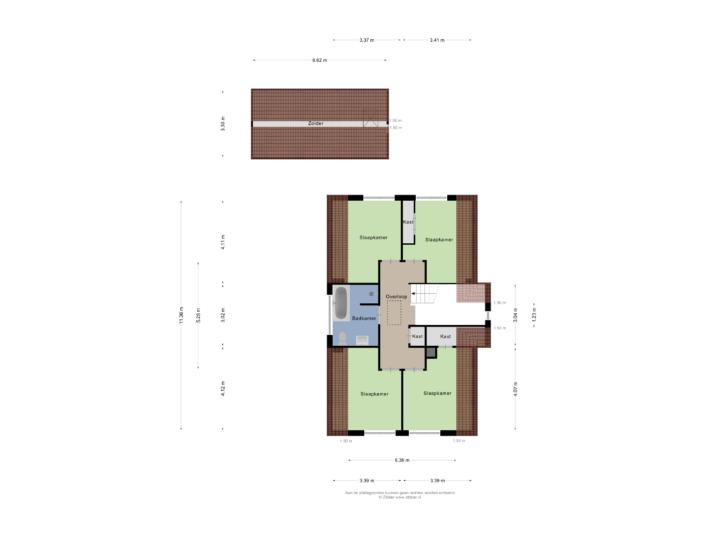 View floorplan of Eerste verdieping of Groene Velden 29