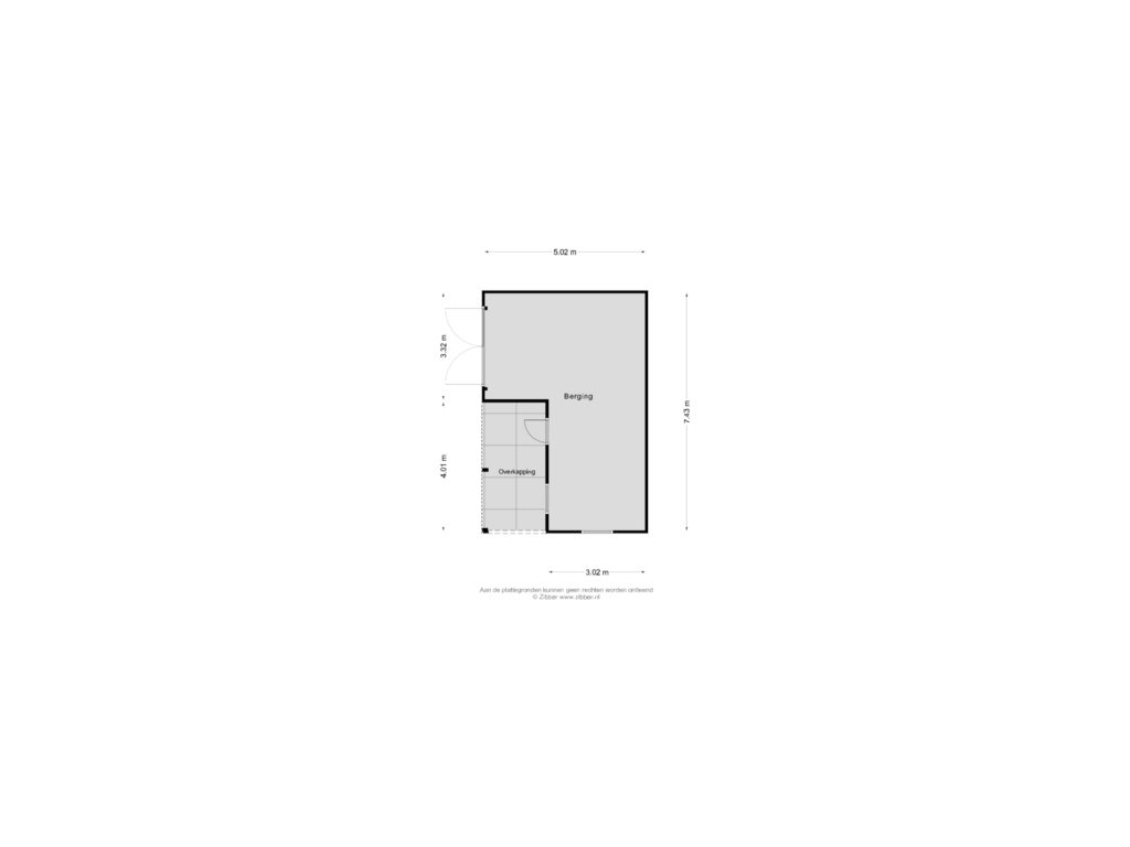 View floorplan of Berging of Groene Velden 29