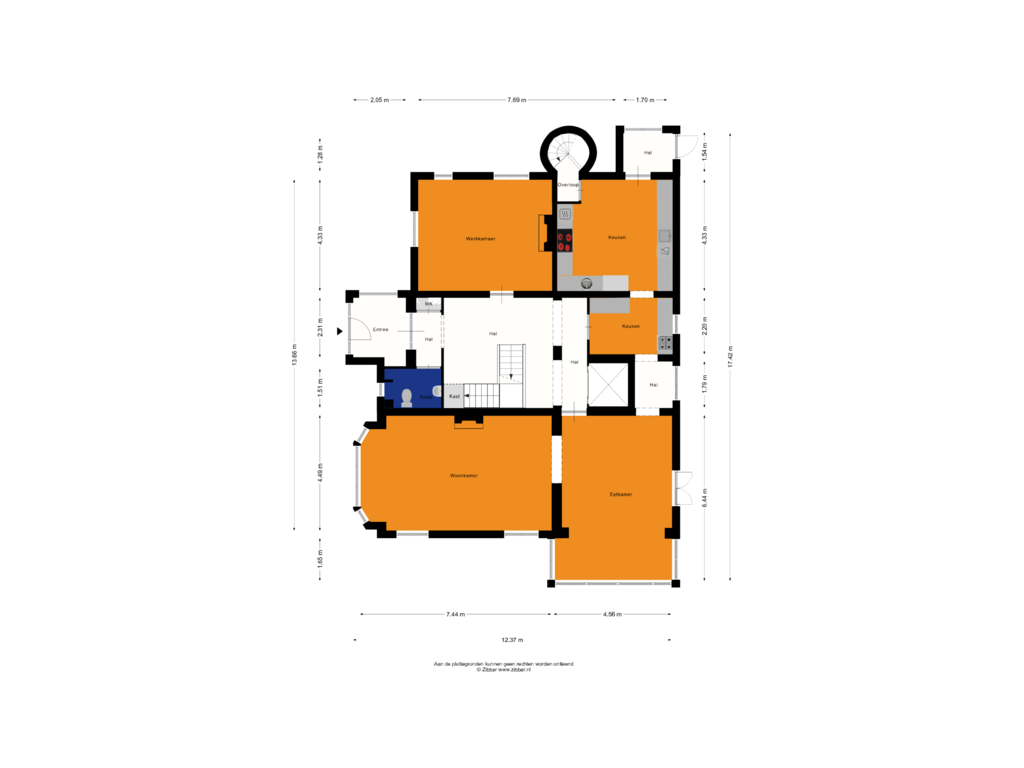 View floorplan of Begane Grond of Meerwijkselaan 9