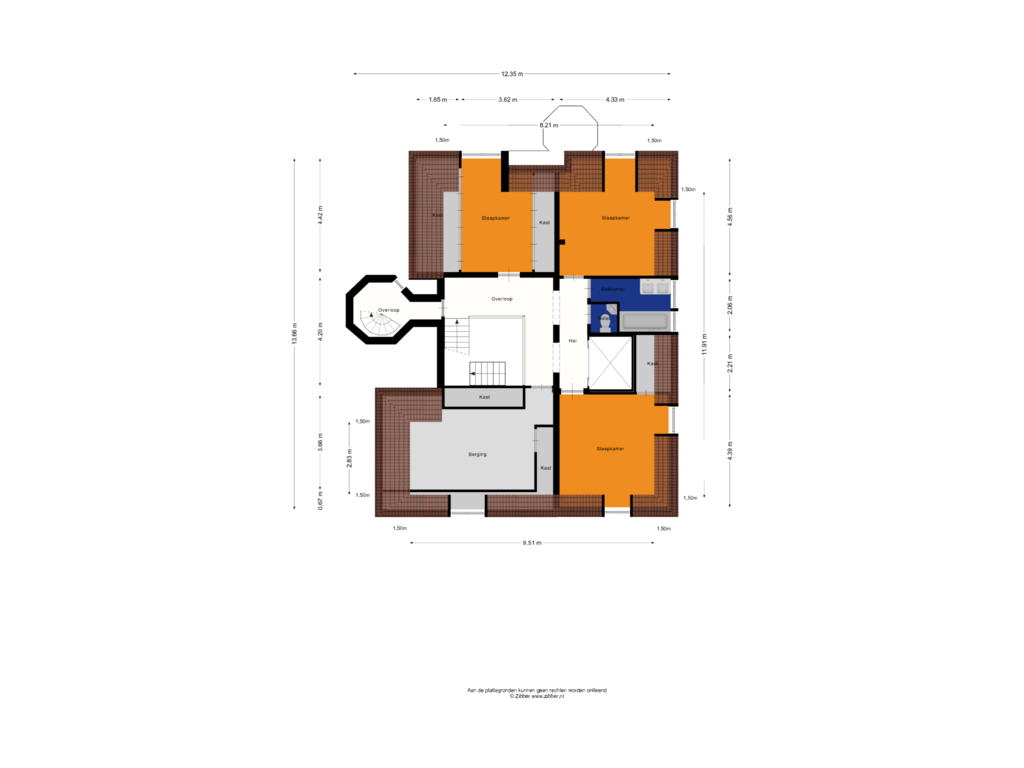 View floorplan of Tweede Verdieping of Meerwijkselaan 9