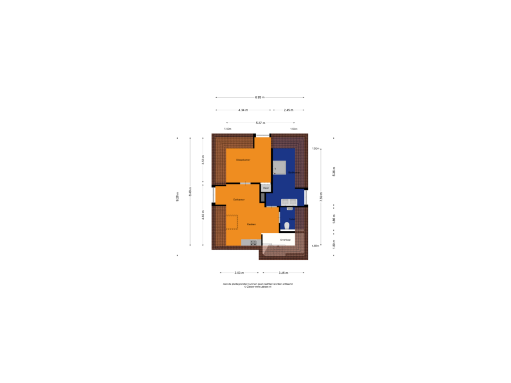 View floorplan of Eerste Verdieping - Gastenverblijf of Meerwijkselaan 9