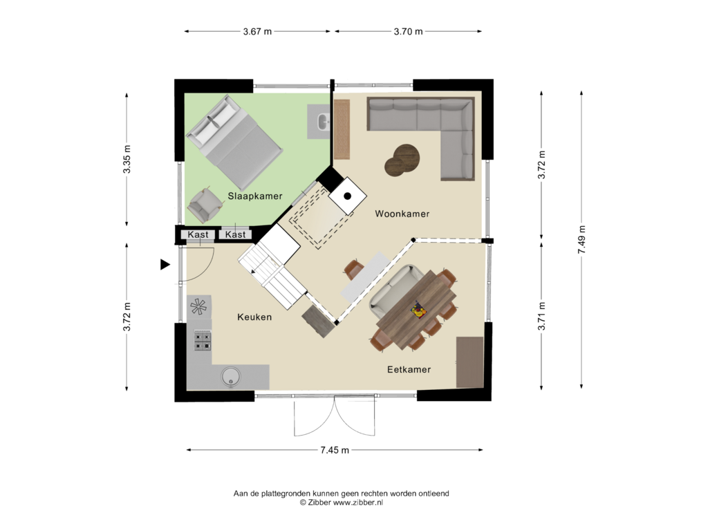 View floorplan of Begane grond of Bosvilla 8 | 60