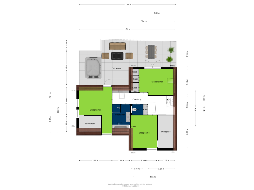 View floorplan of Eerste verdieping Tuin of Edammerweg 21