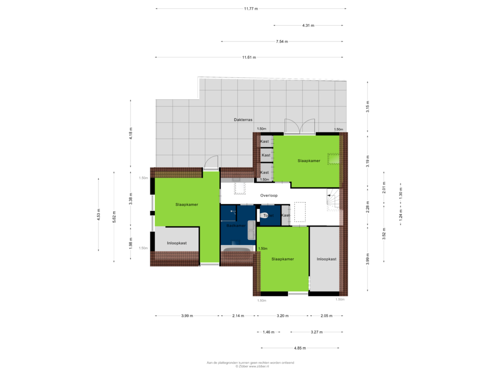 View floorplan of Eerste verdieping of Edammerweg 21