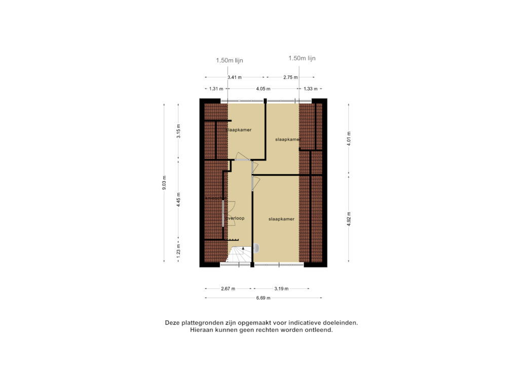 View floorplan of 1e verdieping of Oosterwijk WZ 37