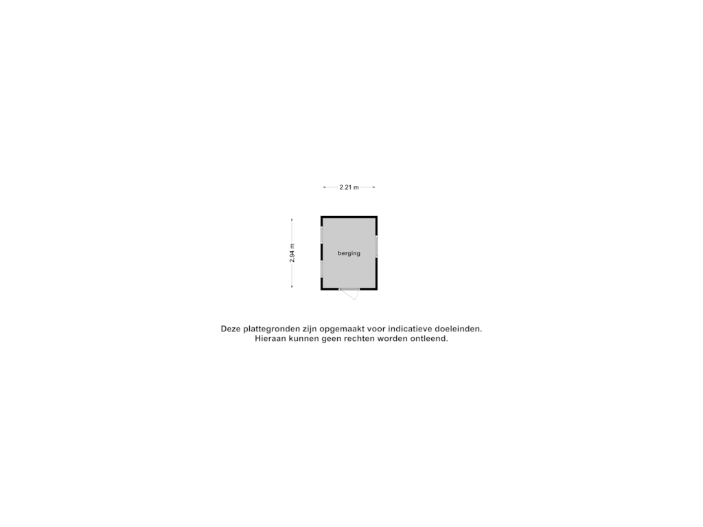 View floorplan of Berging of Oosterwijk WZ 37