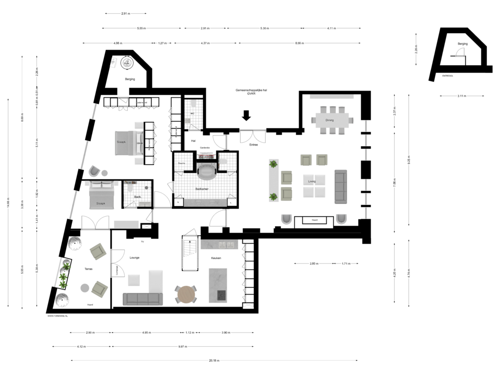 Bekijk plattegrond van BEL ETAGE van Nieuwe Spiegelstraat 6-A