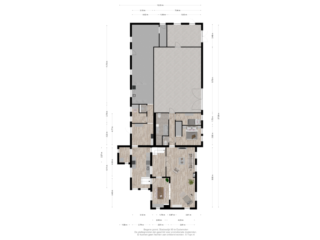 Bekijk plattegrond van Begane grond van Stadsedijk 95