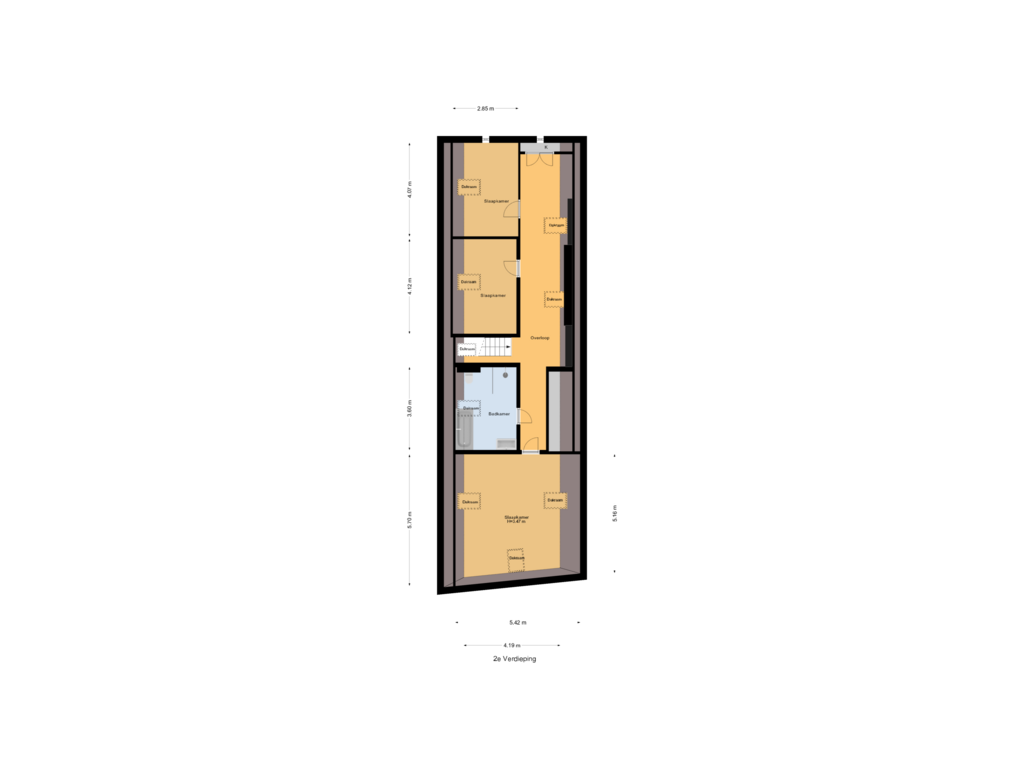 Bekijk plattegrond van 2e Verdieping van Westerstraat 48