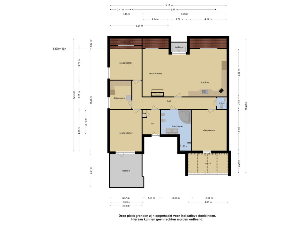 View floorplan of Appartement of Dorpsstraat 42-D