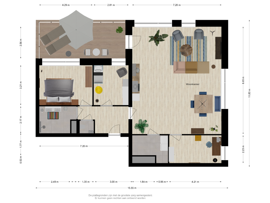 View floorplan of First floor of Willemskwartier - 31 appartementen (Bouwnr. 13)