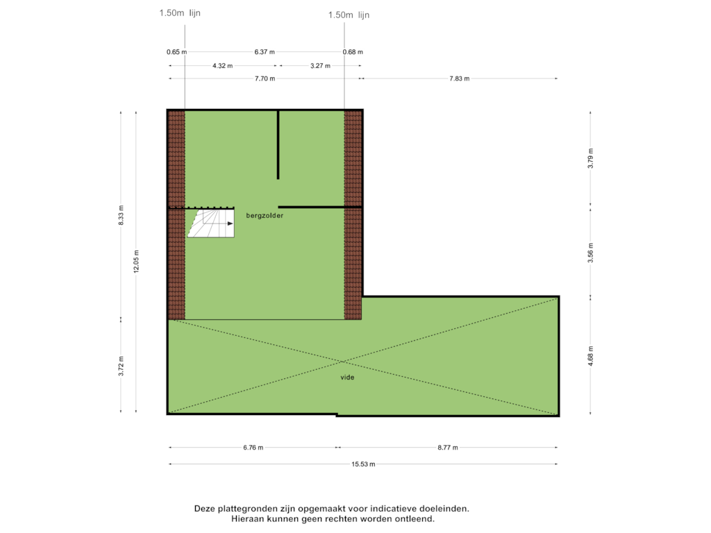 Bekijk plattegrond van Berging-Zolder van Nieuwstraat 18