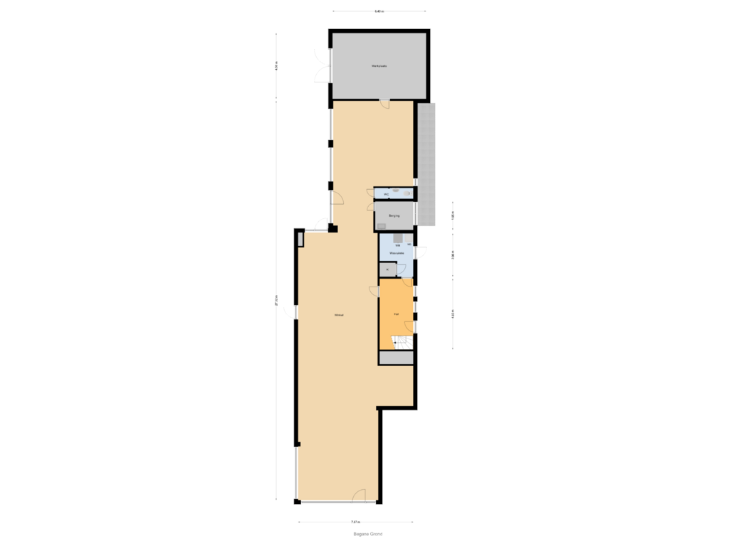 View floorplan of Begane Grond of Bovenweg 25